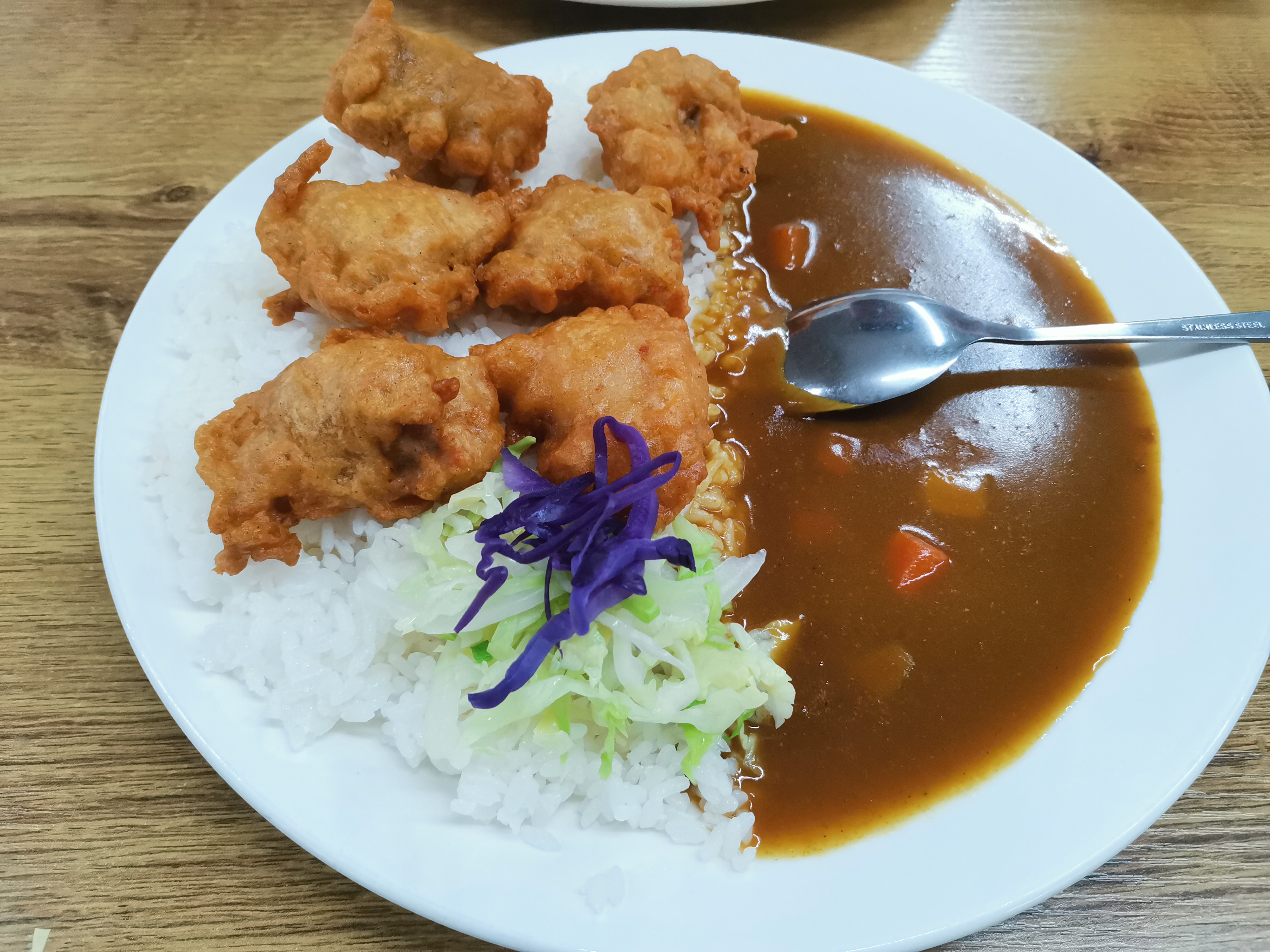 湖大美食街-咖喱鸡块饭